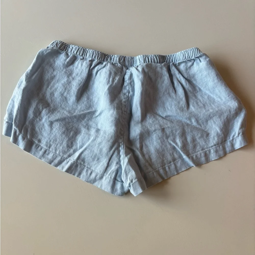 Brandy Melville Light Blue 100% Linen Shorts - Picture 3 of 5